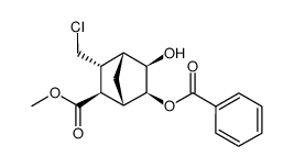 methyl (1S,2R,3R,4R,5R,6S)-6-(benzoyloxy)-3-(chloromethyl)-5-hydroxybicyclo[2.2.1]heptane-2-carboxylate结构式