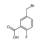 5-Bromomethyl-2-fluorobenzoic acid结构式