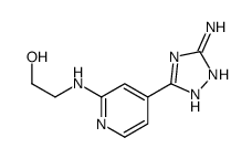 2-[[4-(3-amino-1H-1,2,4-triazol-5-yl)pyridin-2-yl]amino]ethanol结构式