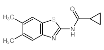Cyclopropanecarboxamide,N-(5,6-dimethyl-2-benzothiazolyl)-结构式
