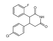 4-(4-chlorophenyl)-3-(2-fluorophenyl)piperidine-2,6-dione结构式