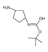 ((1R,3S)-3-氨基环戊基)氨基甲酸叔丁酯结构式