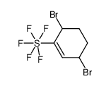 (3,6-dibromocyclohex-1-en-1-yl)pentafluoro-l6-sulfane结构式