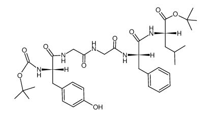 Boc-Tyr-Gly-Gly-Phe-Leu-OBut结构式
