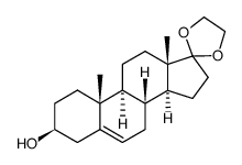 5-Androsten-3β-ol-17-one ethyleneketal结构式