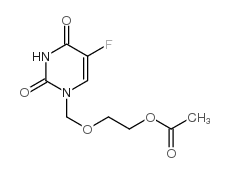 1-[(2'-acetoxyethoxy)methyl]-5-fluorouracil结构式