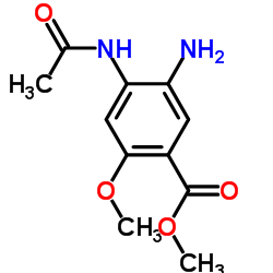 Methyl 4-acetamido-5-amino-2-methoxybenzoate结构式