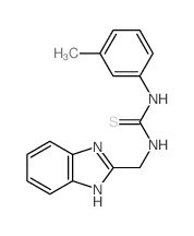 1-(1H-benzoimidazol-2-ylmethyl)-3-(3-methylphenyl)thiourea结构式