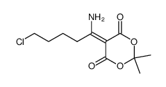 5-(1-amino-5-chloropentylidene)-2,2-dimethyl-1,3-dioxane-4,6-dione结构式