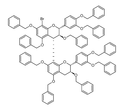 8-bromo-3,5,7,3',4'-penta-O-benzyl-catechin-(4α->8)-3,5,7,3',4'-penta-O-benzyl-catechin结构式