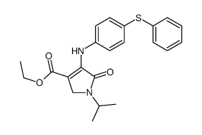 ethyl 5-oxo-4-[(4-phenylsulfanylphenyl)amino]-1-propan-2-yl-2H-pyrrole-3-carboxylate结构式
