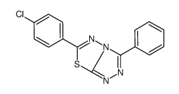 1,2,4-Triazolo(3,4-b)(1,3,4)thiadiazole, 6-(4-chlorophenyl)-3-phenyl-结构式