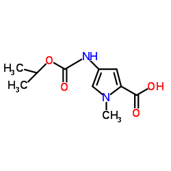 4-(Boc-氨基)-1-甲基吡咯-2-羧酸结构式