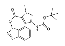 4-叔丁氧羰氨基-1-甲基-1H-吡咯-2-苯并噻唑羧酸甲酯结构式