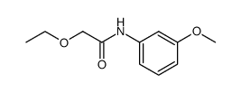 N-ethoxyacetyl-m-anisidine结构式