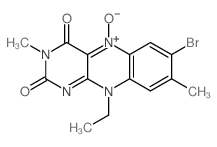 7-bromo-10-ethyl-3,8-dimethyl-5-oxidobenzo[g]pteridin-5-ium-2,4-dione结构式