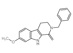 2-benzyl-7-methoxy-1-methylidene-4,9-dihydro-3H-pyrido[3,4-b]indole结构式