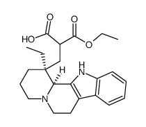 (+/-)-1&alpha;-ethyl-1&beta;-(2'-carboxy-2'-ethoxycarbonylethyl)-1,2,3,4,6,7,12,12b&alpha;-octahydro-indolo[2,3-a]quinolizine结构式