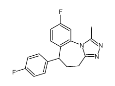 9-fluoro-6-(4-fluorophenyl)-1-methyl-5,6-dihydro-4H-[1,2,4]triazolo[4,3-a][1]benzazepine结构式
