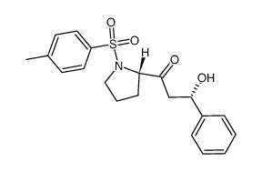 1-[1-(4-toluensulphonyl)-1-azacyclopentan-2-yl]-3-hydroxy-3-phenyl-1-propanone结构式