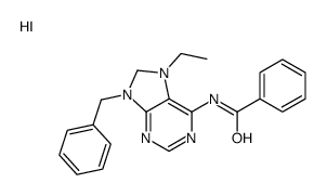 N-(9-benzyl-7-ethyl-8H-purin-3-ium-6-yl)benzamide,iodide结构式