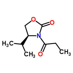 (S)-(+)-4-异丙基-3-丙酰-2-恶唑烷酮结构式
