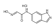 6-(hydroximinoacetyl)-amino-1H-indazole hydrochloride结构式