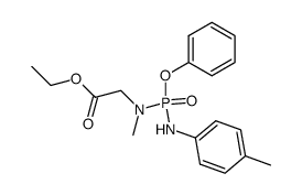 ethylN-methyl-N-(phenoxy(p-tolylamino)phosphoryl)glycinate结构式
