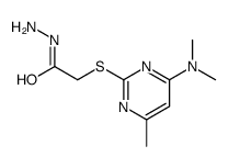 2-[4-(dimethylamino)-6-methylpyrimidin-2-yl]sulfanylacetohydrazide结构式