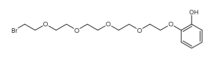 o-hydroxyphenyl 3,6,9,12-tetraoxa-14-bromotetradecyl ether结构式