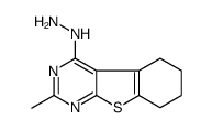 4-HYDRAZINO-2-METHYL-5,6,7,8-TETRAHYDRO[1]BENZOTHIENO[2,3-D]PYRIMIDINE结构式