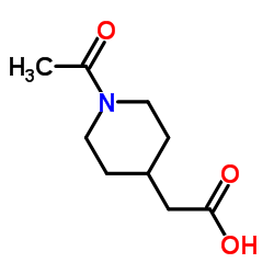 1-乙酰基-4-哌啶乙酸结构式