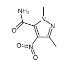 1,3-DIMETHYL-4-NITRO-1H-PYRAZOLE-5-CARBOXAMIDE结构式