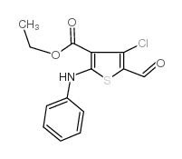 ETHYL 2-ANILINO-4-CHLORO-5-FORMYL-3-THIOPHENECARBOXYLATE结构式