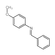 Benzenamine, 4-methoxy-N-(phenylmethylene)-结构式