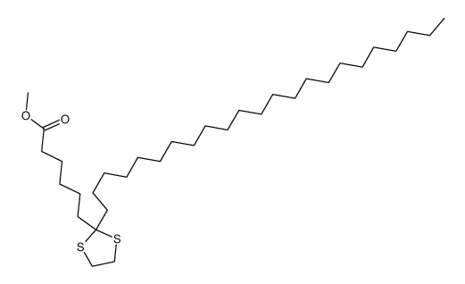 methyl 7-(ethylenedithio)-triacontanoate结构式