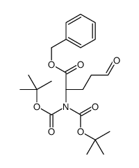 Benzyl N,N-bis{[(2-methyl-2-propanyl)oxy]carbonyl}-5-oxo-D-norval inate结构式