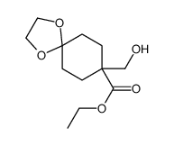 8-(羟基甲基)-1,4-二噁螺[4.5]癸烷-8-羧酸乙酯结构式