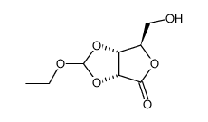 2,3-O-(ethoxymethylene)-D-ribonic acid γ-lactone结构式