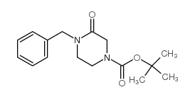 4-苄基-3-氧代哌嗪-1-羧酸叔丁酯结构式