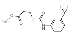 methyl 3-[[3-(trifluoromethyl)phenyl]carbamoylsulfanyl]propanoate结构式