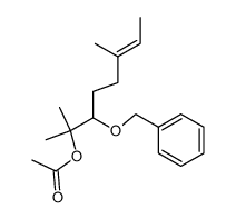 (E)-3-(benzyloxy)-2,6-dimethyloct-6-en-2-yl acetate结构式