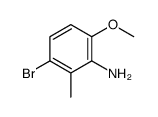 Benzenamine, 3-bromo-6-methoxy-2-methyl- (9CI)结构式