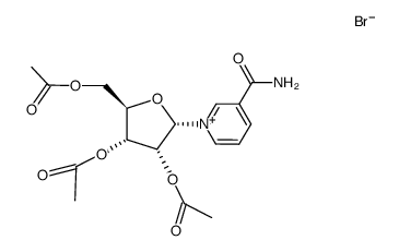 3-carbamoyl-1-(tri-O-acetyl-α-D-ribofuranosyl)-pyridinium, bromide结构式