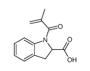 2,3-Dihydro-1-(2-methyl-1-oxo-2-propenyl)-1H-indole-2-carboxylic acid结构式