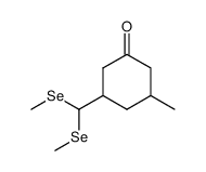 3-(bis(methylselanyl)methyl)-5-methylcyclohexan-1-one结构式