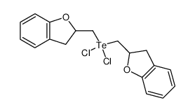 bis[2-(2,3-dihydrobenzofuranyl)methyl]tellurium dichloride结构式