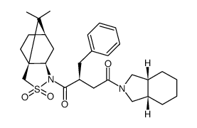 (3aS,6R,7aS)-8,8-dimethyl-1-{(2S)-4-[(3aR,7aS)-octahydro-2H-isoindol-2-yl]-4-oxo-2-(phenylmethyl)butanoyl}hexahydro-3a,6-methano-2,1-benzisothiazole 2,2-dioxide结构式