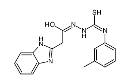 1-[[2-(1H-benzimidazol-2-yl)acetyl]amino]-3-(3-methylphenyl)thiourea结构式