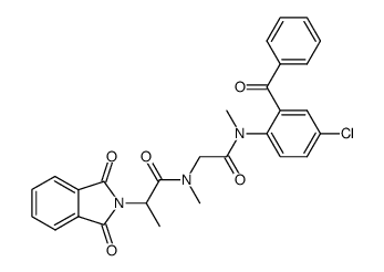 N-(N-phthaloyl-DL-alanyl)-N'-methyl-2'-benzoyl-4'-chlorosarcosinanilide结构式